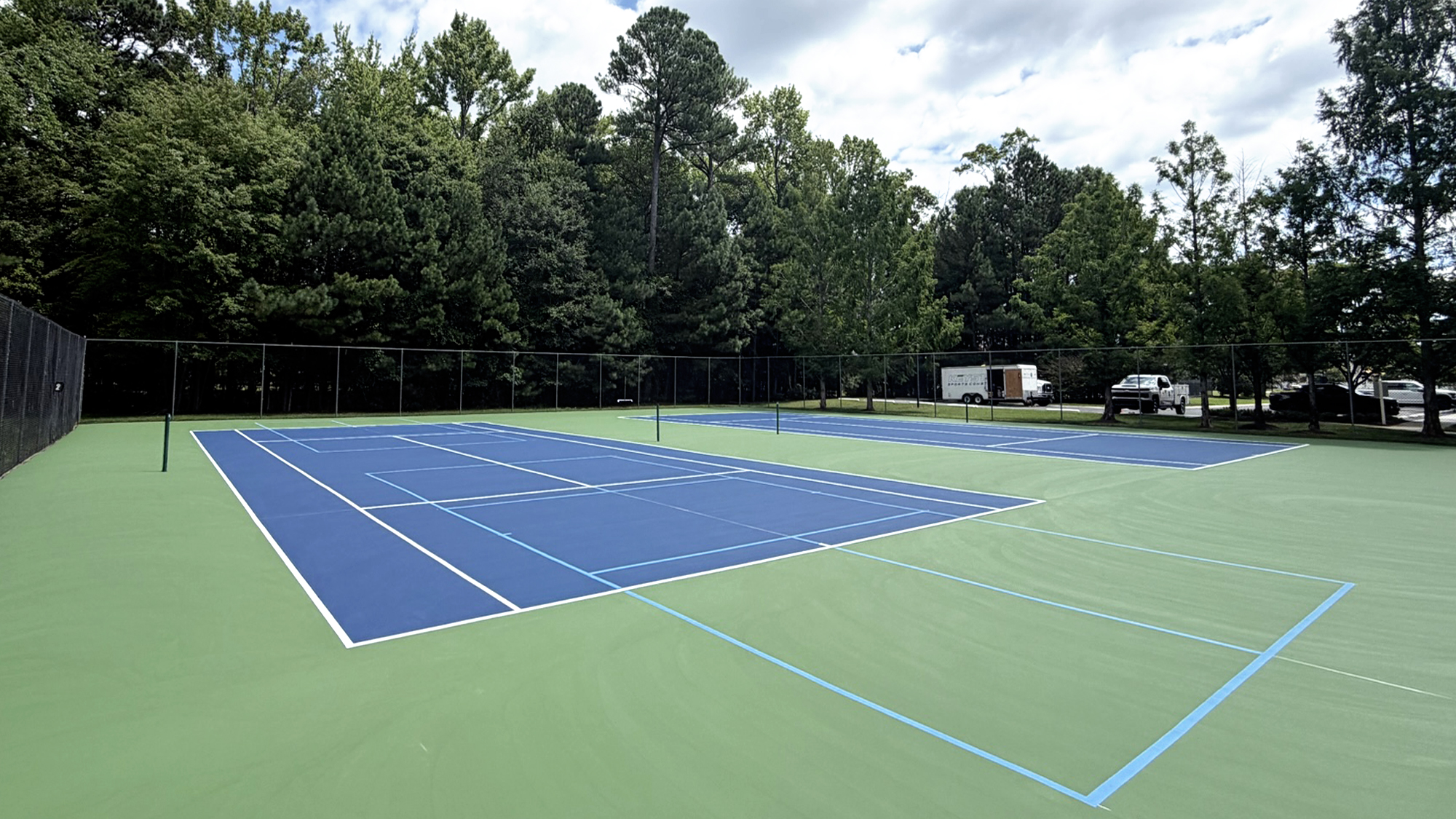 The Refuge at Dirickson Creek Tennis Court Resurfacing & Crack Repair | Shelbyville, DE